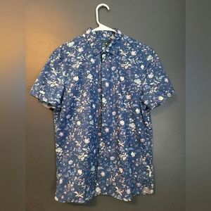 Perry Ellis - Slim Fit Short Sleeve Button Down - Large